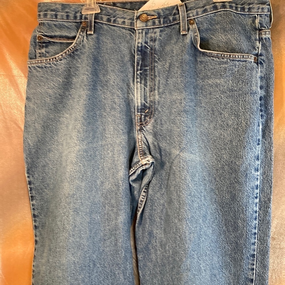 Vintage 90’s Britannia blue jeans. Relaxed fit 38” waist 32” inseam Unlaundered